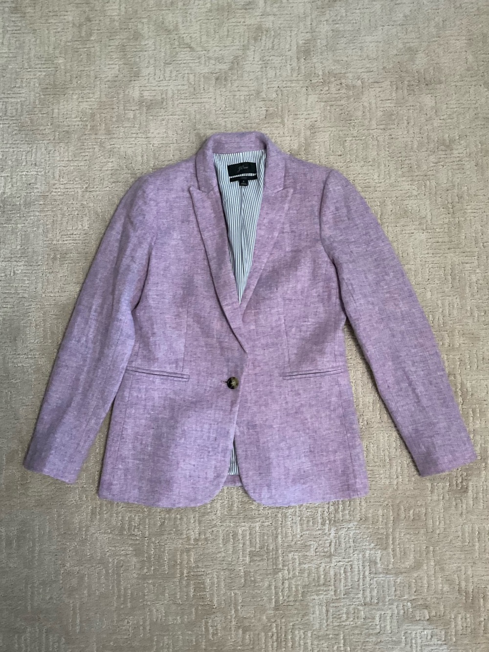 💜J.Crew Parke 100% Wool Lavender Blazer 2 EUC Preppy Old Money Workwear Office
